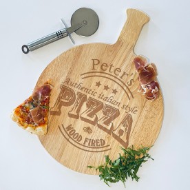 Gepersonaliseerde snijplank | Pizzaplank met pizzasnijder