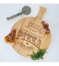 Gepersonaliseerde snijplank | Pizzaplank met pizzasnijder