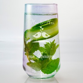 Gepersonaliseerd glas | Drinkglas parelmoer graveren