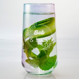 Gepersonaliseerd glas | Drinkglas parelmoer graveren
