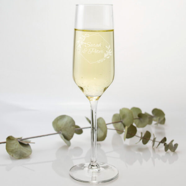 Gepersonaliseerd champagneglas met gravure