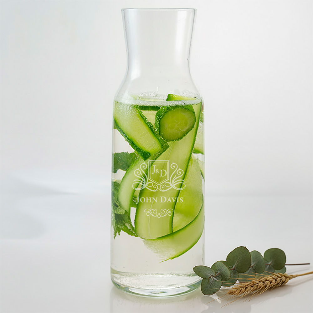 Karaf graveren Personalsurprise foto 1 | Gepersonaliseerde cadeaus Gepersonaliseerde en gegraveerde karaf met eigen ontwerp, perfect voor unieke geschenken.