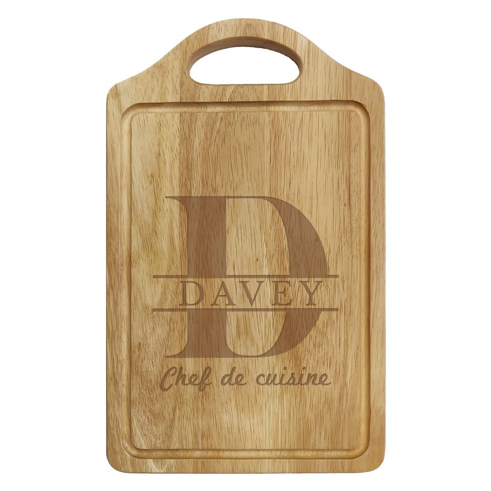 Snijplank met handvat graveren met naam persoonlijk gepersonaliseerd cadeau PersonalSurprise | Gepersonaliseerde cadeaus Gegraveerde snijplank met handvat