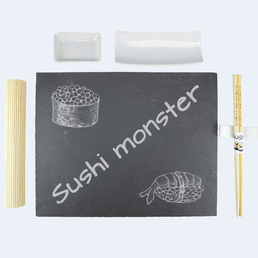 Sushi set graveren PersonalSurprise ID met naam logo cadeau PS | Gepersonaliseerde cadeaus Gegraveerde sushi-set
