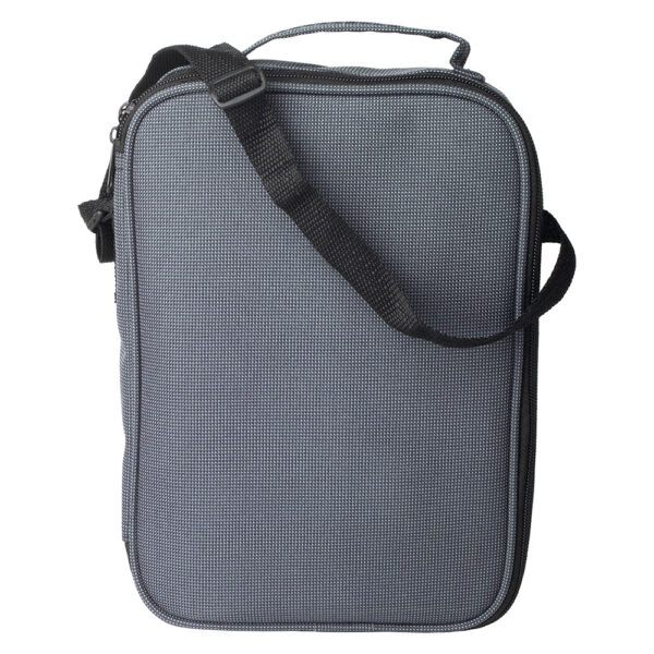 Gegraveerde thermoskan set in mat zwart met bekers, inclusief tas, perfect voor onderweg.
