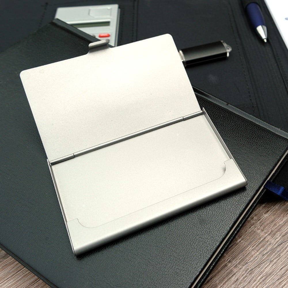 visitekaartjeshouder graveren zelf zakelijk bedrijf persoonlijk tekst | Gepersonaliseerde cadeaus Gegraveerde visitekaartjeshouder met tekst