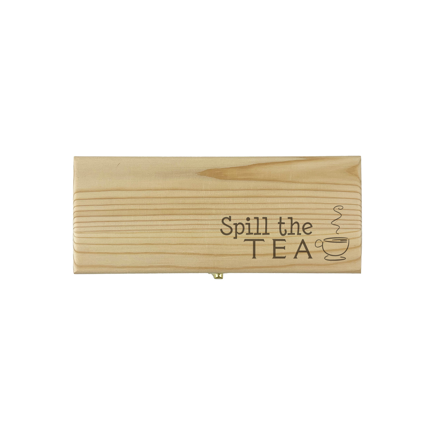 theekist graveren 3 vakken personalsurprise persoonlijk cadeau uniek geschenk eigen gravure ontwerp spill the tea | Gepersonaliseerde cadeaus Gepersonaliseerde houten theekist 3 vakken – uniek cadeau voor verjaardag, jubileum of housewarming