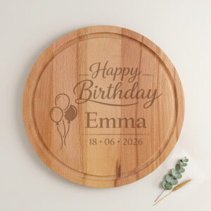 Ronde houten snijplank graveren – Uniek en persoonlijk cadeau voor de keuken