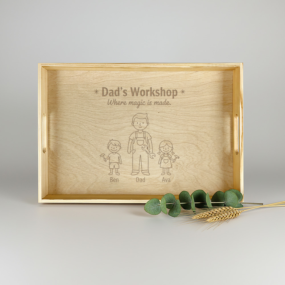 Gegraveerd dienblad van hout – gepersonaliseerd cadeau