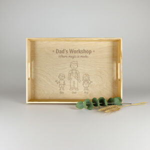 Gegraveerd dienblad van hout – gepersonaliseerd cadeau
