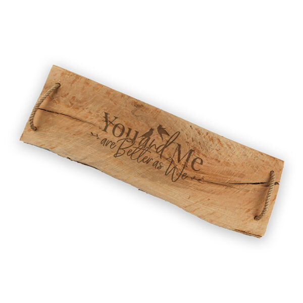Rechthoekige houten plank, perfect voor decoratie